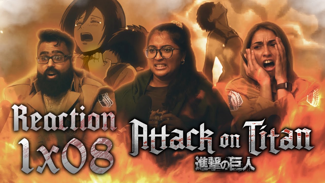 Attack on Titan Dub - 1x8 I Can Hear His Heartbeat - Group Reaction