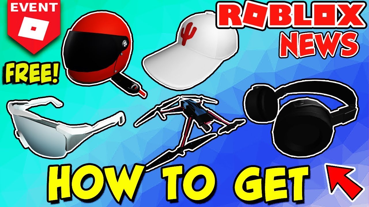 Event Free Roblox Fast Furious Items Hat Drone Helmet Glasses Headphones All Free Youtube - roblox biker helmet