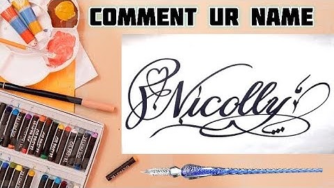 Nicolly Name Signature Calligraphy Status | How to Draw, Cursive Calligraphy with Cut Marker