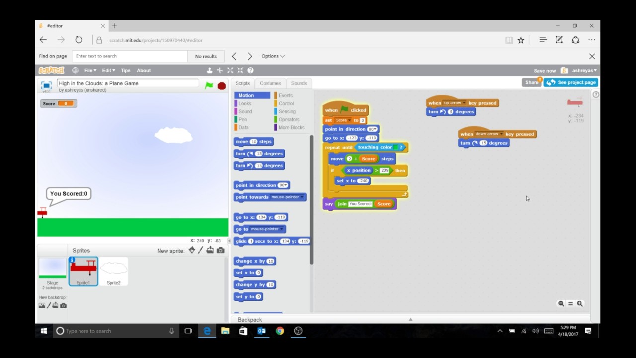 how to create your own game on scratch