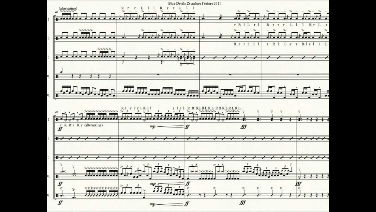 Blue Devils Snare Sheet Music 10 Images - Blue Devils Ditty W Sheet...