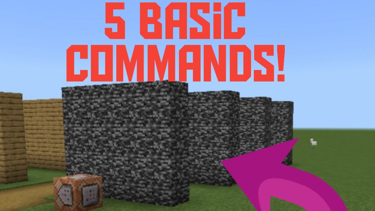 5 BASIC Commands In Minecraft PE | Tutorial - YouTube