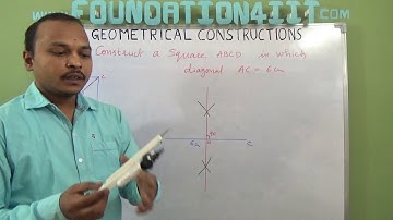 How to Construct a Square When its diagonal is given