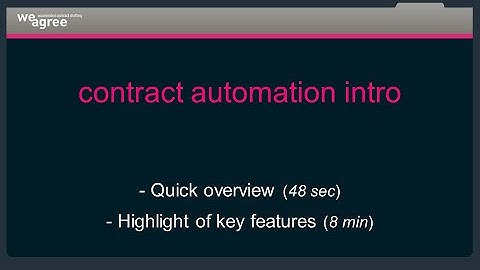 Weagree general demo, automated contract creation software