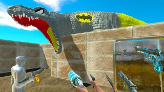 FPS PERSPECTIVE DEADLY MAZE vs ALL DINOSAURS - Animal Revolt Battle Simulator screenshot 2