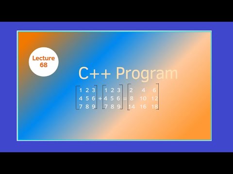 Program to Calculate and Display the Sum of Two Square Matrices using ...