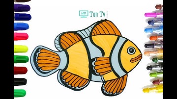 How to Draw Nemo step by step Cute - Clown Fish Finding Dor
