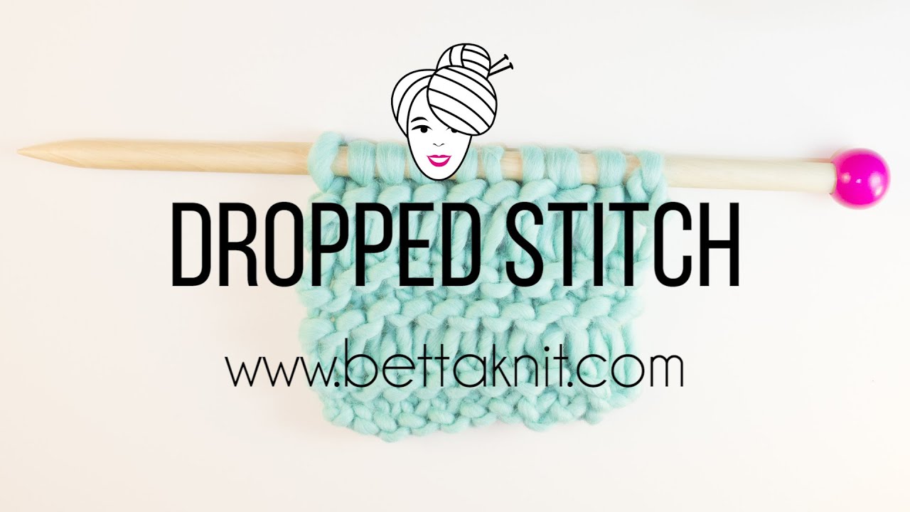 How to knit Dropped Stitch ( or Elongated Stitch) - YouTube