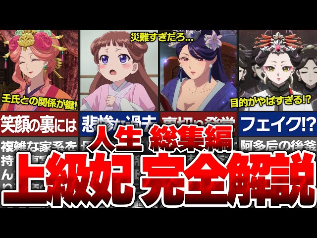 薬屋】誰が皇后に？5人の上級妃の人生総集編！玉葉妃・里樹妃