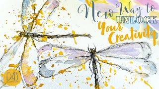 Easiest Watercolor Dragonfly Tutorial for Beginners - Cute Dragonflies for Junk Journal Fodder Pages