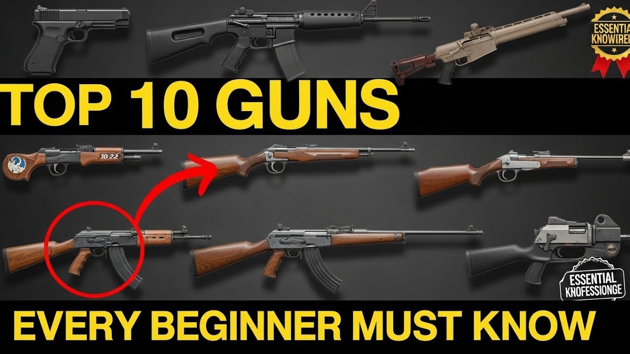 Top 10 Guns Every Beginner Should Know About | Firearms 101 Guide for New Gun Owners
