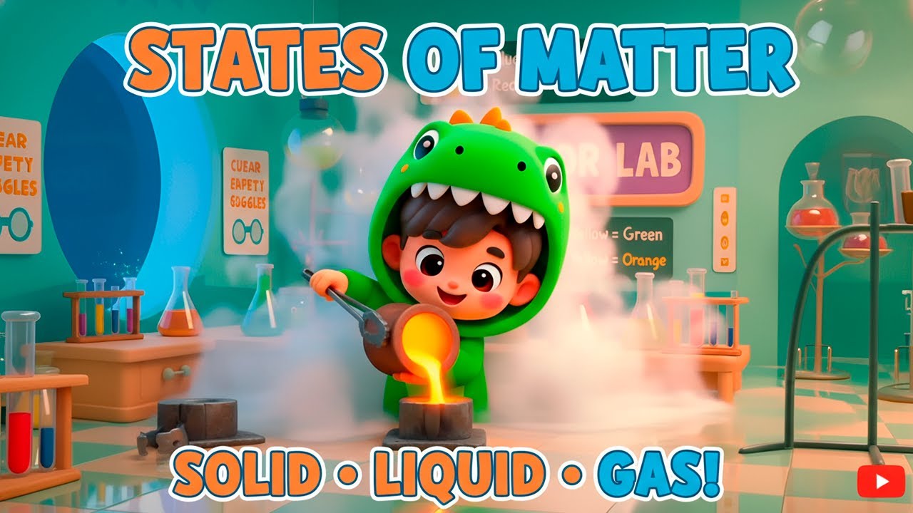 States of Matter Song for Kids — Solid, Liquid, Gas Dance & Science