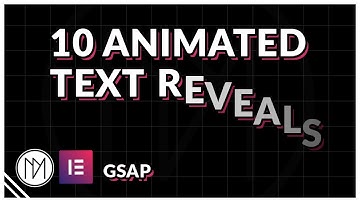 10 Animated Text Reveals Elementor & GSAP Tutorial - Template Available