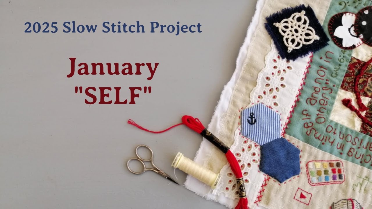My biggest ever sewing project! - Slow stitch 'January' 2025
