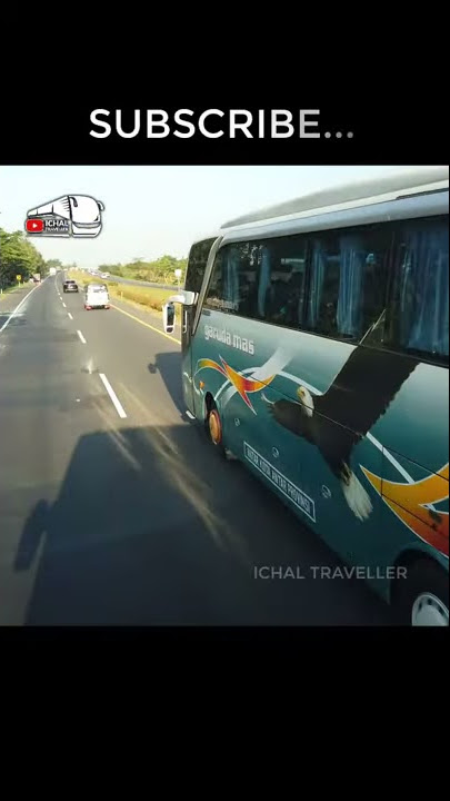TEMPEL...!!! AKSI TEMPEL BUS GARUDA MAS SEBELUM MENYALIP #SHORTS