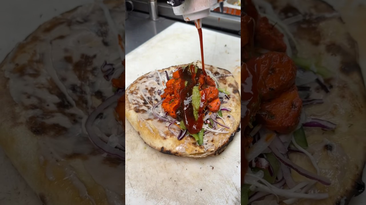 This CHICKEN TIKKA NAAN ROLL from Mumbai Dreams Nyack in Nyack, New York is 🔥! 🌯🤤 #DEVOURPOWER