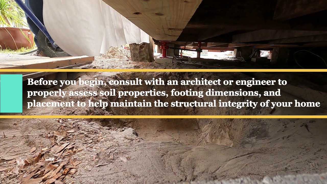 Pouring a Concrete Pad Footing for a Concrete Pier Under Crawlspace of