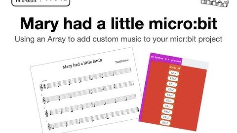Coding microbit music using an array