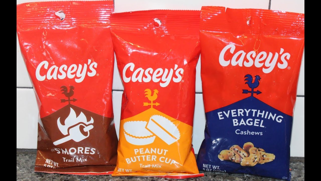 Casey’s S’mores & Peanut Butter Cup Trail Mix and Everything Bagel