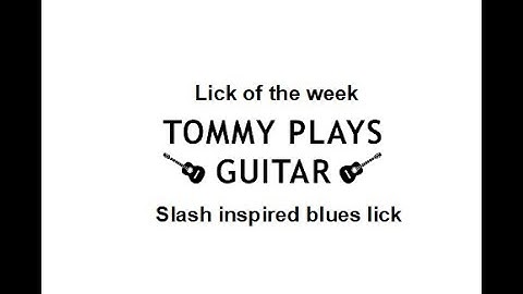 Lick of the Week - Slash style blues lick in G (teaser)