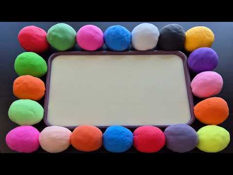 Mixing Clay into Oobleck Oddly Satisfying & Relaxing Craft ASMR