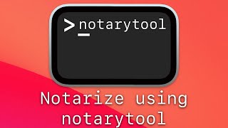 Notarize using notarytool screenshot 1