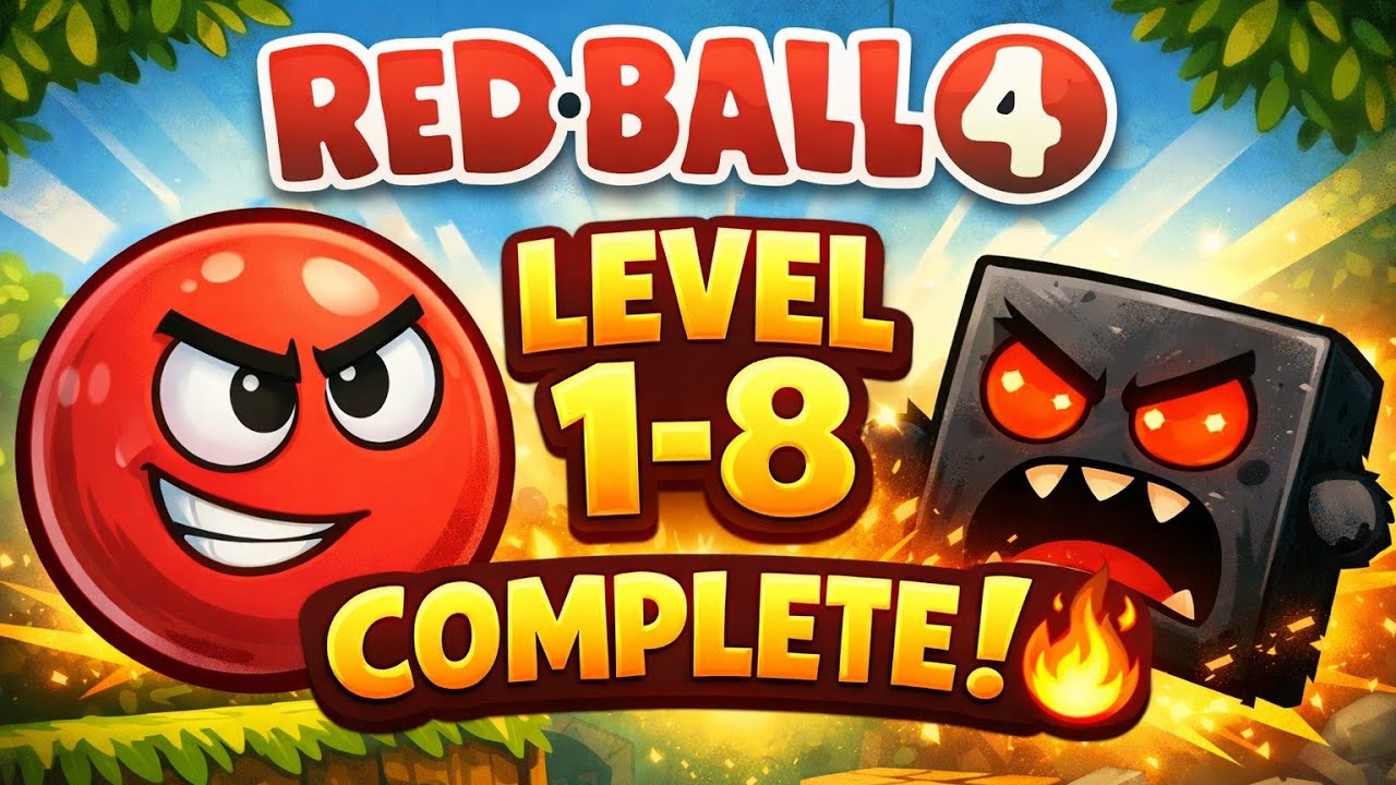 Red Ball 4 Episode 1 – Level 1 to 8 Full Gameplay | New Gaming Series 🎮