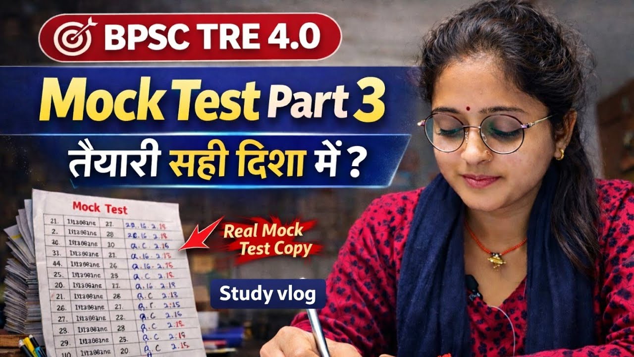 “3rd मॉक टेस्ट में कितने नम्बर आए?😱 | Physics Revision Start 💥 | BPSC TRE 4.0 तैयारी”🎯