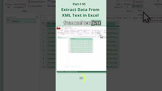 Extract Data From XML Text using Parse  option in Power Query in Excel Part 95 #excel #exceltips