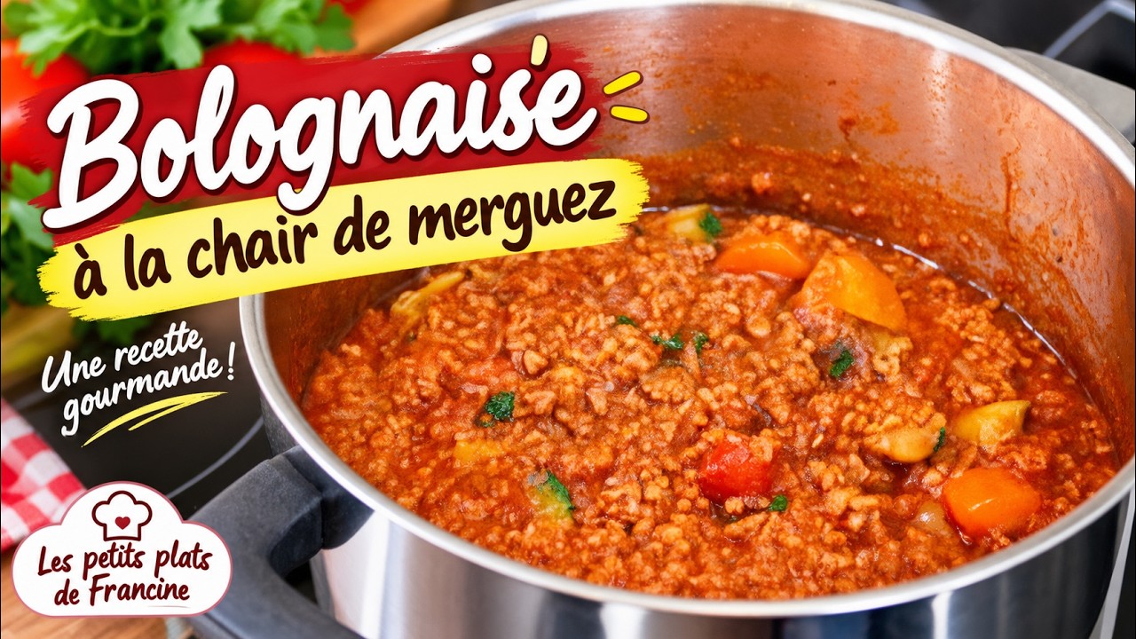 🌶️ BOLOGNAISE À LA CHAIR DE MERGUEZ – Une sauce pleine de saveurs ! 🍝
