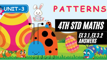 4th std Maths Unit-3 Patterns| Ex 3.1  Ex 3.2 ANSWERS| TN samacheer class 4 New syllabus|Schoolless