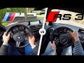 BMW M2 vs Audi RS3 | Acceleration Sound Exhaust POV Test Drive Launch Control