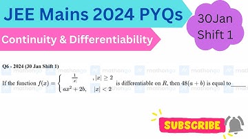 If the function f (x)= {¹/|ₓ|, |ₓ|≥2, ax² + 2b, |x|≤2 is differentiable on R, then 48(a+b) equal to