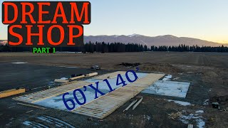 Framing walls, 60x140, TIMELAPSE, building dream shop