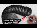 How I draw Hairs So Easily | NEW Technique 2019