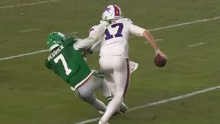 CONTROVERSIAL Hassan Reddick No-Call Horse Collar on Josh Allen 😳 Bills vs Eagles 2023 Highlights