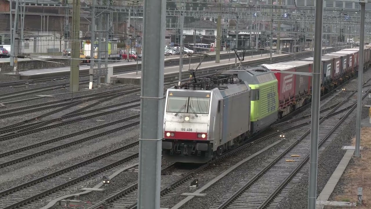 Schweizer Eisenbahnen  Lötschberg Nordrampe Januar 2024