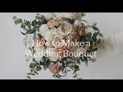 How To Make A Wedding Bouquet With Fake Flowers  DIY Wedding Flowers