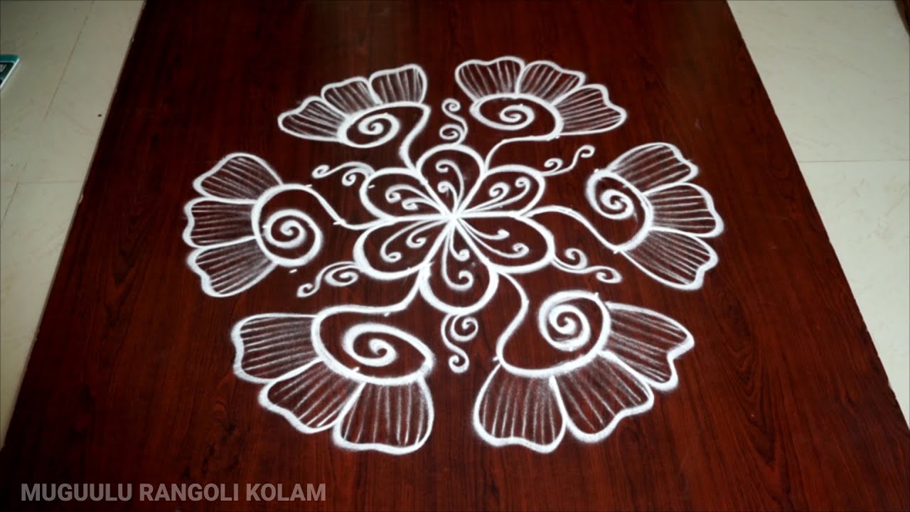 simple rangoli designs with dots 7 pulli kolam small muggulu with ...