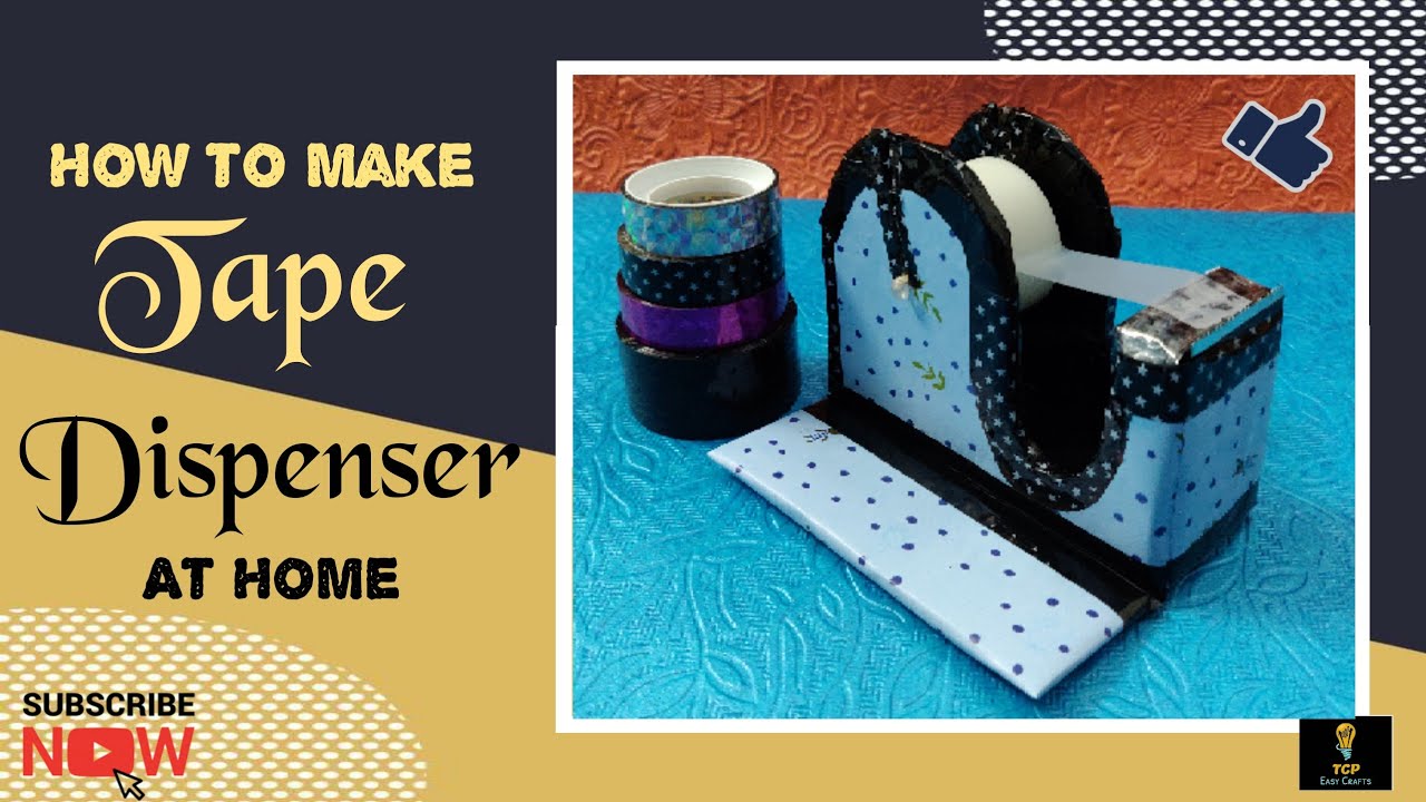 How to make your own Tape Dispenser easily at home. Cardboard Tape