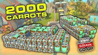 We Traded TWO THOUSAND Carrots to Finish our MEGA FARM! (Scrap Mechanic Co-op Survival Ep. 36)