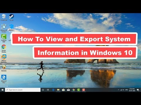 How to View and Export System Information in Windows 10