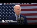 Protesters briefly interrupt Biden at a speech in Georgia