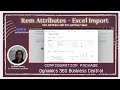 Export and Import Data in Business Central: Item Attributes, Values | Configuration Package | Part-2