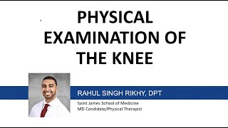 Physical Examination of the Knee-USMLE Rx tryout