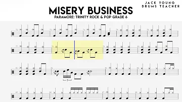 Misery Business   Trinity Rock & Pop Drums Grade 6