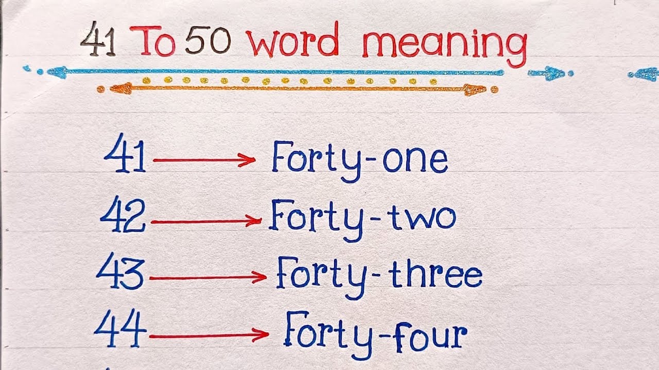 41 to 50 Wold Meaning in English ️ #41to50 #41to50spelling #wordmeaning ...