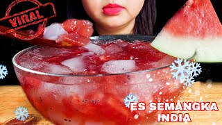 ASMR ES VIRAL SEMANGKA INDIA - INDIAN WATERMELON 🍉🍷 EXTREME FIZZY & ICE EATING SOUNDS