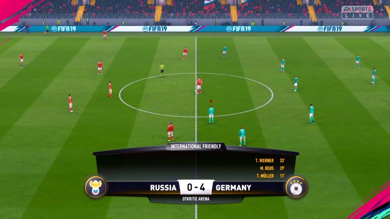 FIFA 19 Gameplay International Friendly Fixture ( RUSSIA V GERMANY )