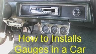 How to install gauges in a car